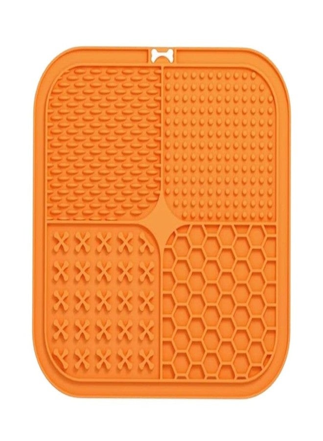 PET FUN Pet Lick Mats for Dogs & Cats Treats Yogurt, Peanut Butter | Silicone Slow Food Feeder Licking Feeding Pad with Suction Cups for Pet IQ Reduces Anxiety & Boredom (Multicolour, Pack of 1) - Image 1